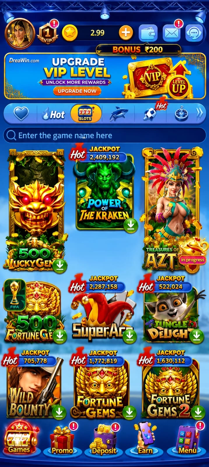 Diwa Win Game Interface 2